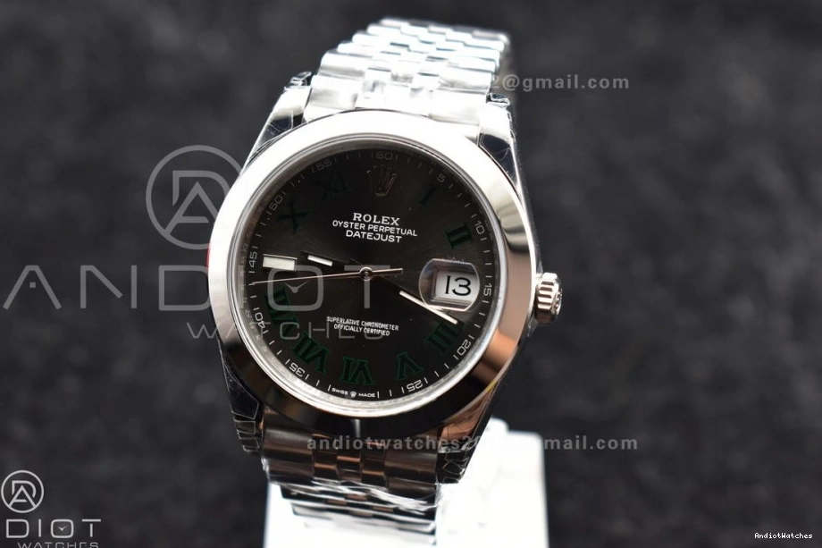 Edition Steel DateJust 126334 Green Roman Dial 41 642 FashionForward Jubilee Bracelet 904L SS VS 1:1 on VSF Gray Best 0513